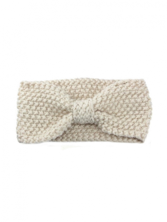 Ivory Κnitted Bow